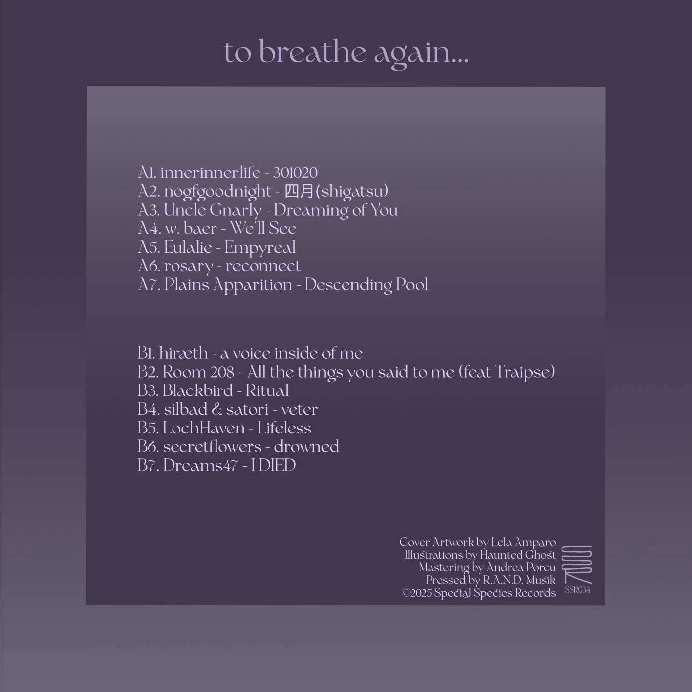 VARIOUS ARTISTS - TO BREATHE AGAIN...